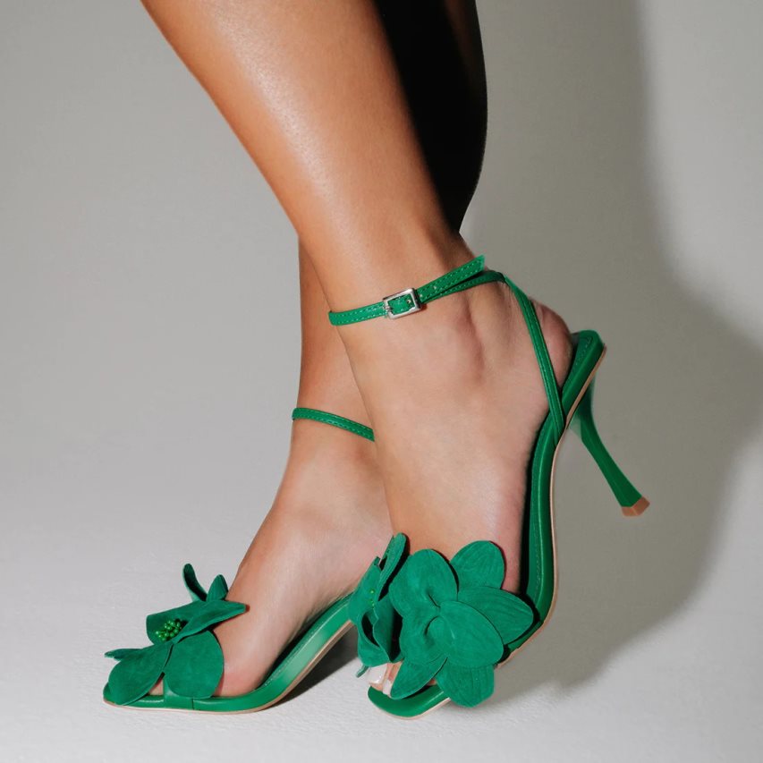 Sandalias Tacones Steve Madden Amani Mujer Verde | ES JO8290